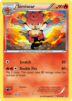 Simisear #17 Simisear - Noble Victories - #17 - Pokemon TCG card