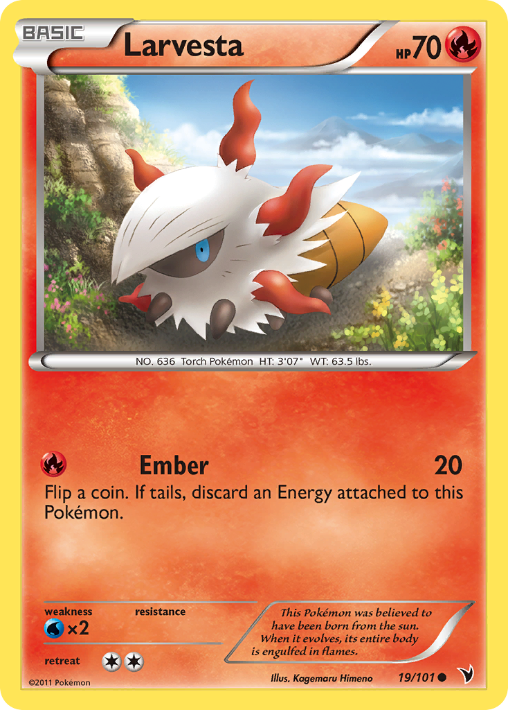 Larvesta - Noble Victories - #19 - Pokemon TCG card