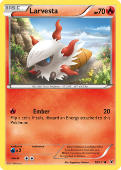 Larvesta #19 Larvesta - Noble Victories - #19 - Pokemon TCG card