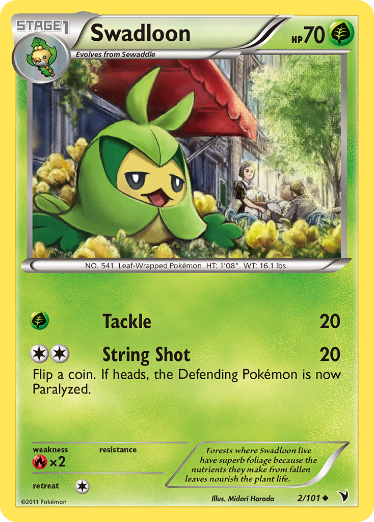 Swadloon - Noble Victories - #2 - Pokemon TCG card