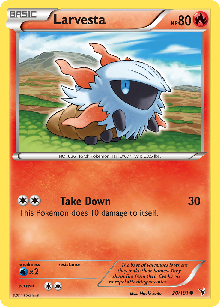 Larvesta - Noble Victories - #20 - Pokemon TCG card