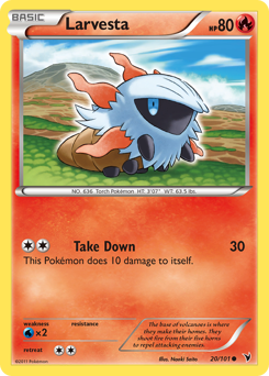 Larvesta #20 Larvesta - Noble Victories - #20 - Pokemon TCG card