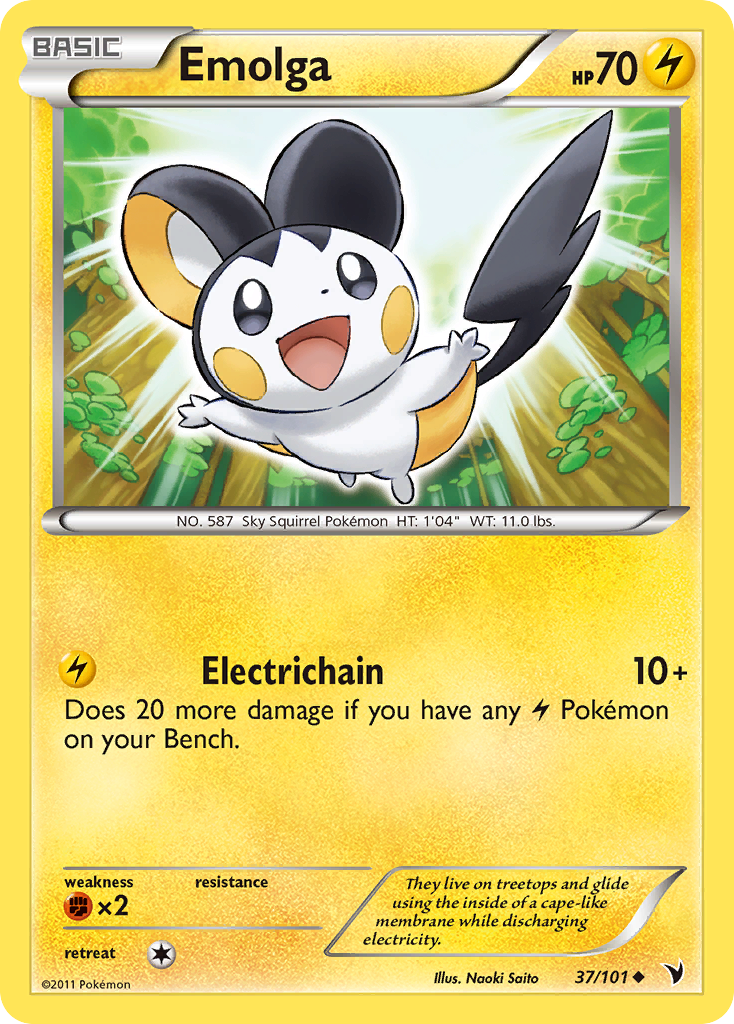 Emolga - Noble Victories - #37 - Pokemon TCG card