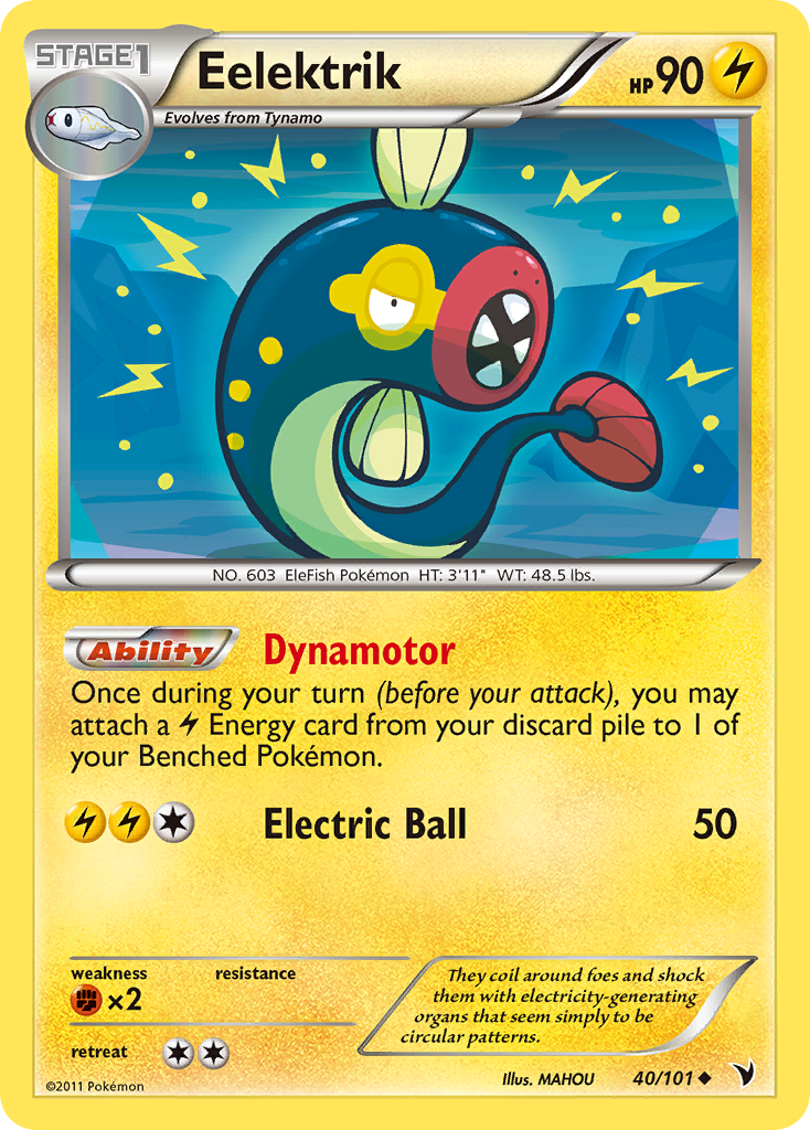 Eelektrik - Noble Victories - #40 - Pokemon TCG card