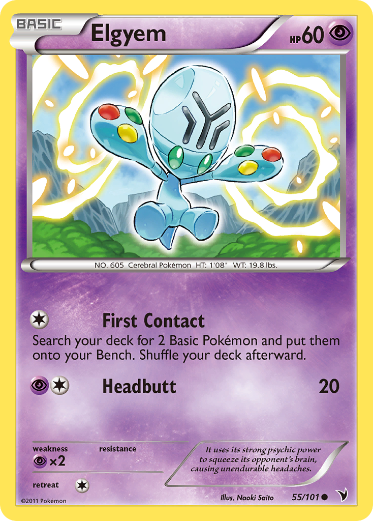 Elgyem - Noble Victories - #55 - Pokemon TCG card