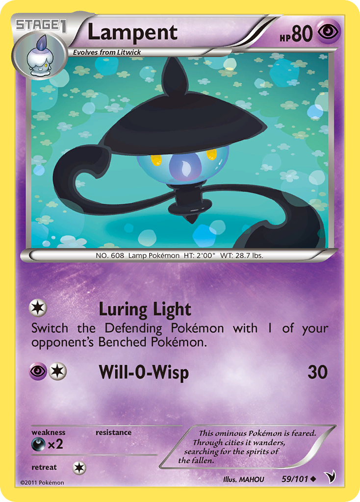 Lampent - Noble Victories - #59 - Pokemon TCG card