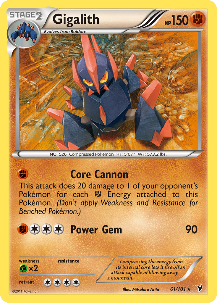 Gigalith - Noble Victories - #61 - Pokemon TCG card