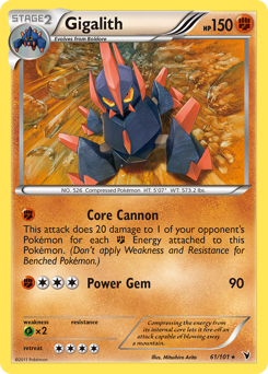 Gigalith #61 Gigalith - Noble Victories - #61 - Pokemon TCG card