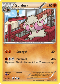 Gurdurr #63 Gurdurr - Noble Victories - #63 - Pokemon TCG card