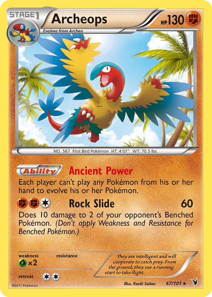 Archeops - Noble Victories - #67 - Pokemon TCG card