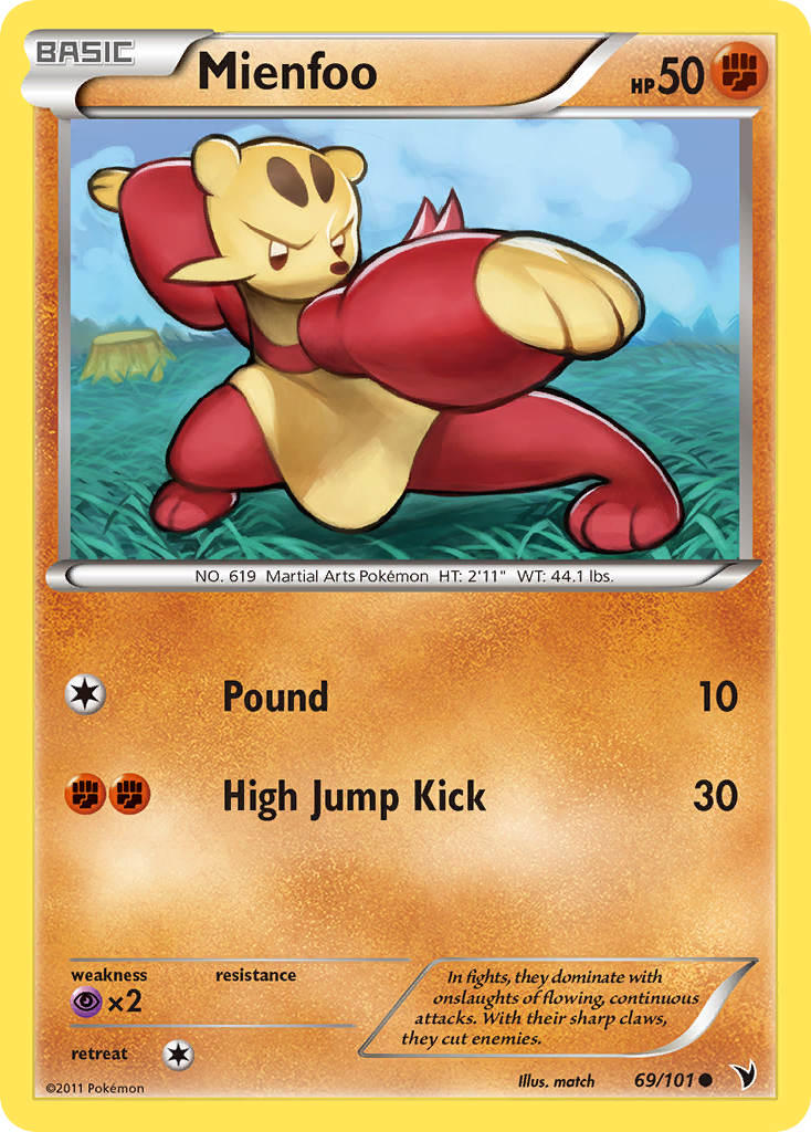 Mienfoo - Noble Victories - #69 - Pokemon TCG card