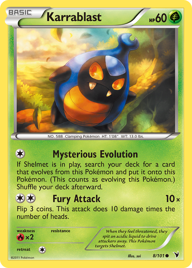 Karrablast - Noble Victories - #8 - Pokemon TCG card