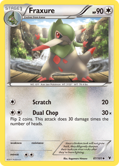 Fraxure #87 Fraxure - Noble Victories - #87 - Pokemon TCG card