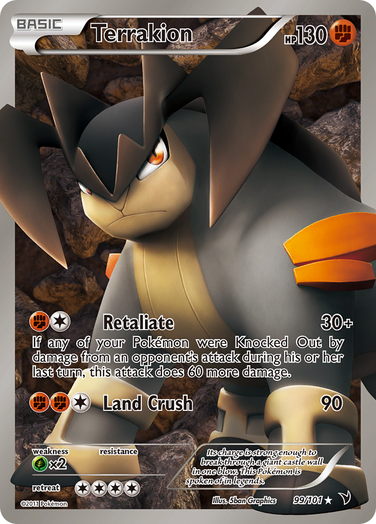 Terrakion - Noble Victories - #99 - Pokemon TCG card