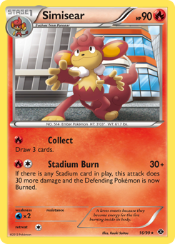 Simisear #16 Simisear - Next Destinies - #16 - Pokemon TCG card