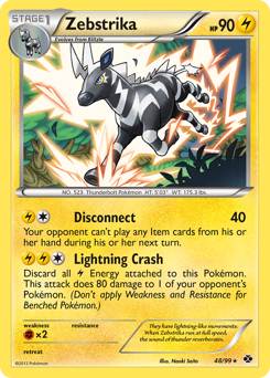 Zebstrika #48 Zebstrika - Next Destinies - #48 - Pokemon TCG card