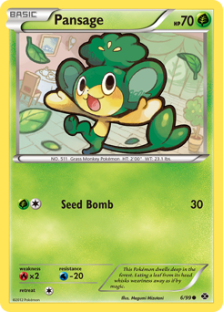 Pansage - Next Destinies - #6 - Pokemon TCG card