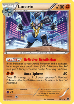 Lucario #64 Lucario - Next Destinies - #64 - Pokemon TCG card