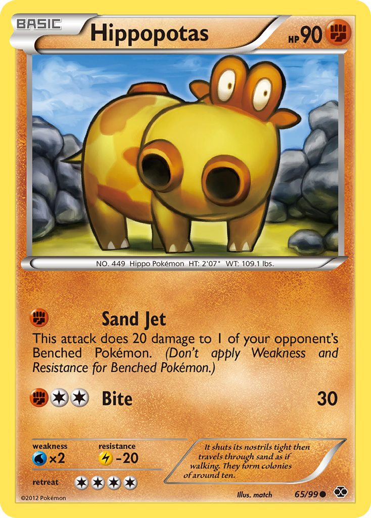 Hippopotas - Next Destinies - #65 - Pokemon TCG card