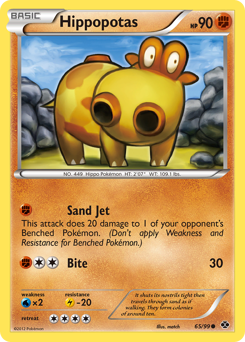 Hippopotas - Next Destinies - #65 - Pokemon TCG card