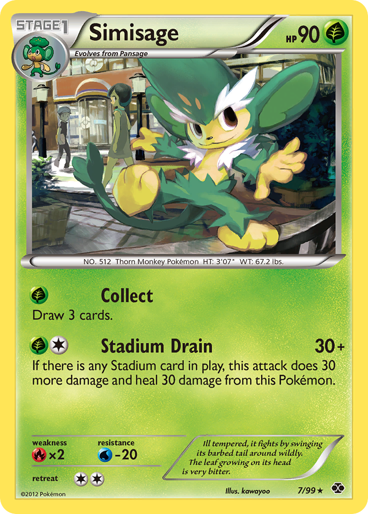 Simisage - Next Destinies - #7 - Pokemon TCG card