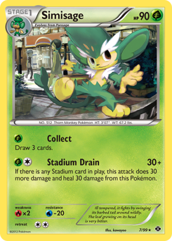 Simisage #7 Simisage - Next Destinies - #7 - Pokemon TCG card