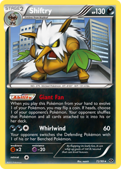 Shiftry #72 Shiftry - Next Destinies - #72 - Pokemon TCG card