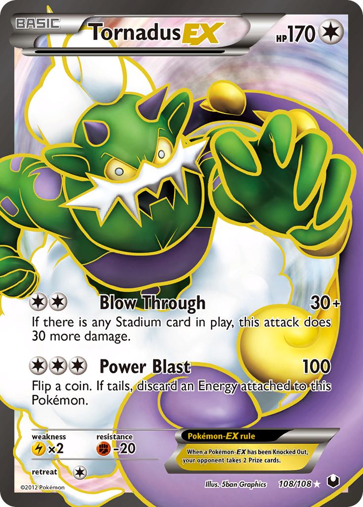 Tornadus-EX - Dark Explorers - #108 - Pokemon TCG card