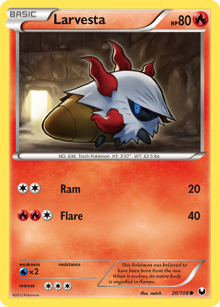 Larvesta - Dark Explorers - #20 - Pokemon TCG card