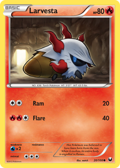 Larvesta #20 Larvesta - Dark Explorers - #20 - Pokemon TCG card