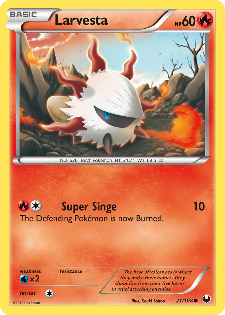 Larvesta - Dark Explorers - #21 - Pokemon TCG card