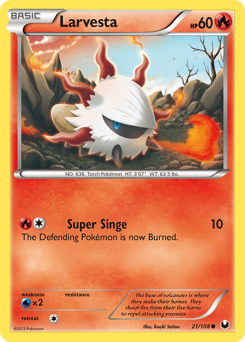 Larvesta - Dark Explorers - #21 - Pokemon TCG card