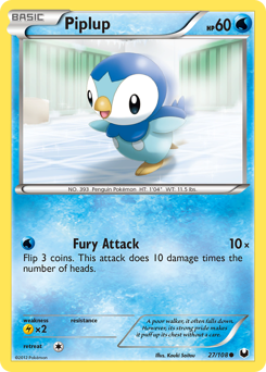 Piplup #27 Piplup - Dark Explorers - #27 - Pokemon TCG card