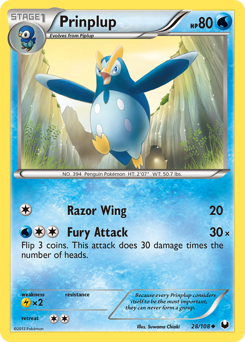 Prinplup #28 Prinplup - Dark Explorers - #28 - Pokemon TCG card