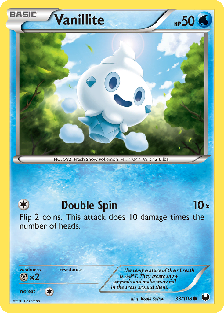 Vanillite - Dark Explorers - #33 - Pokemon TCG card