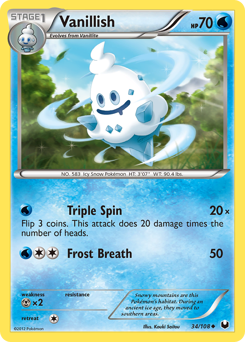 Vanillish - Dark Explorers - #34 - Pokemon TCG card