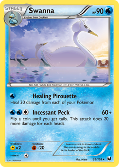 Swanna #36 Swanna - Dark Explorers - #36 - Pokemon TCG card