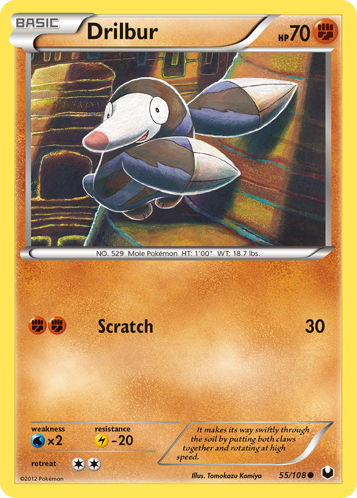 Drilbur - Dark Explorers - #55 - Pokemon TCG card