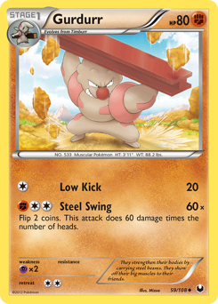Gurdurr #59 Gurdurr - Dark Explorers - #59 - Pokemon TCG card