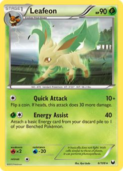 Leafeon #6 Leafeon - Dark Explorers - #6 - Pokemon TCG card
