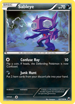 Sableye #62 Sableye - Dark Explorers - #62 - Pokemon TCG card