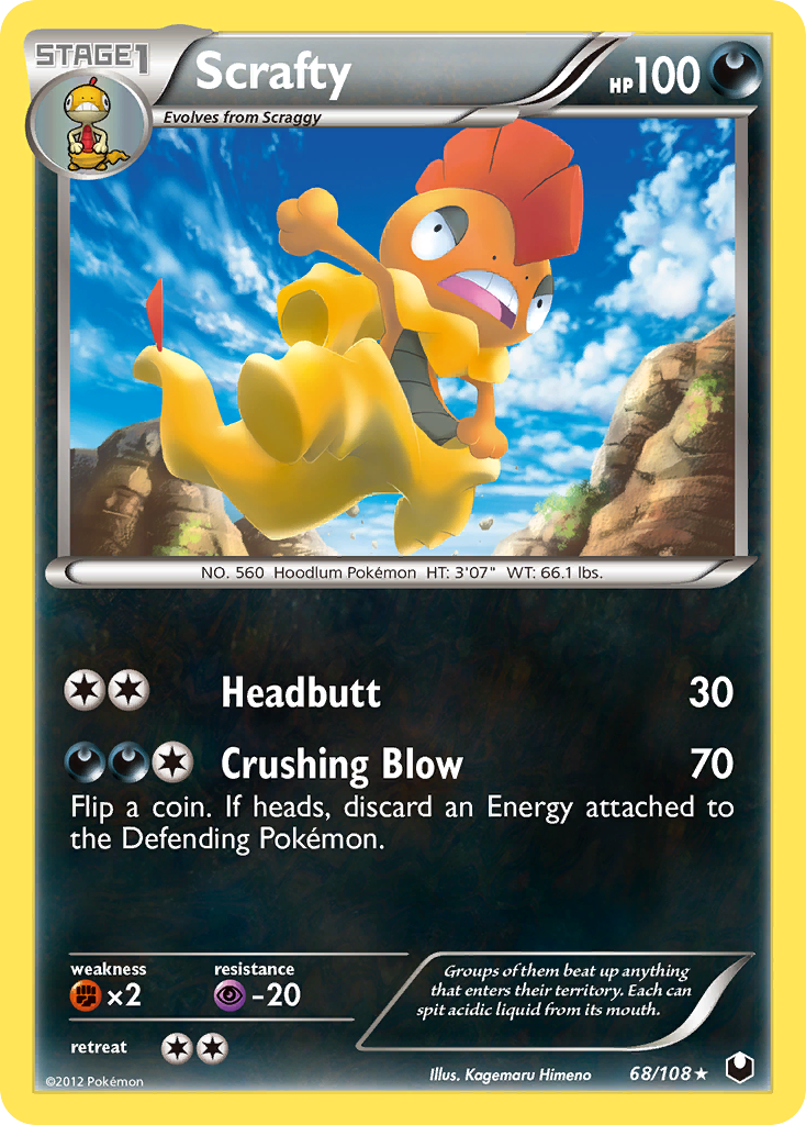 Scrafty - Dark Explorers - #68 - Pokemon TCG card