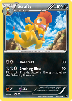 Scrafty #68 Scrafty - Dark Explorers - #68 - Pokemon TCG card