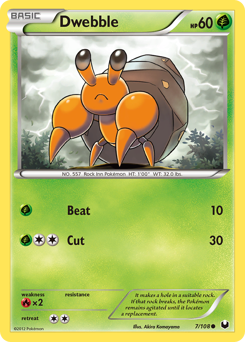 Dwebble #7 Dwebble - Dark Explorers - #7 - Pokemon TCG card