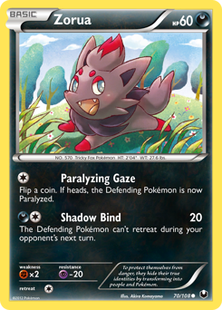 Zorua #70 Zorua - Dark Explorers - #70 - Pokemon TCG card