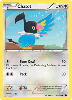 Chatot - Dark Explorers - #85 - Pokemon TCG card