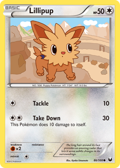 Lillipup #86 Lillipup - Dark Explorers - #86 - Pokemon TCG card