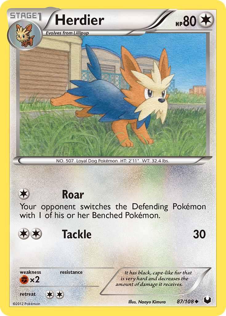 Herdier - Dark Explorers - #87 - Pokemon TCG card