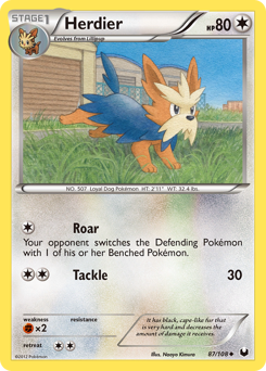 Herdier - Dark Explorers - #87 - Pokemon TCG card