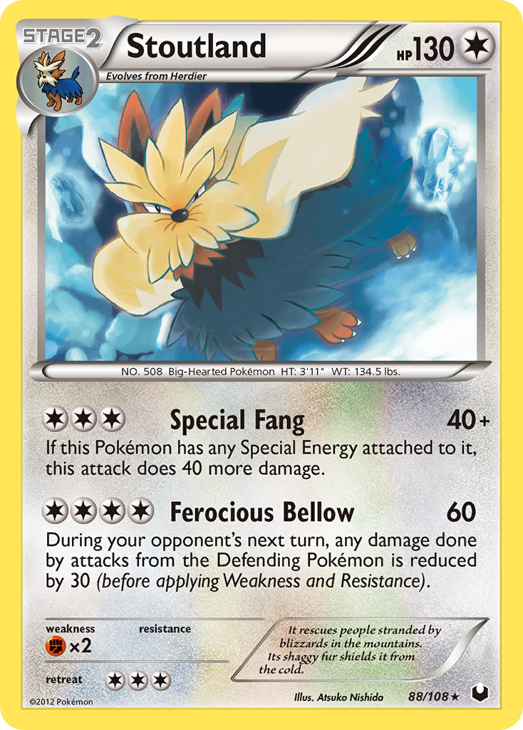 Stoutland - Dark Explorers - #88 - Pokemon TCG card
